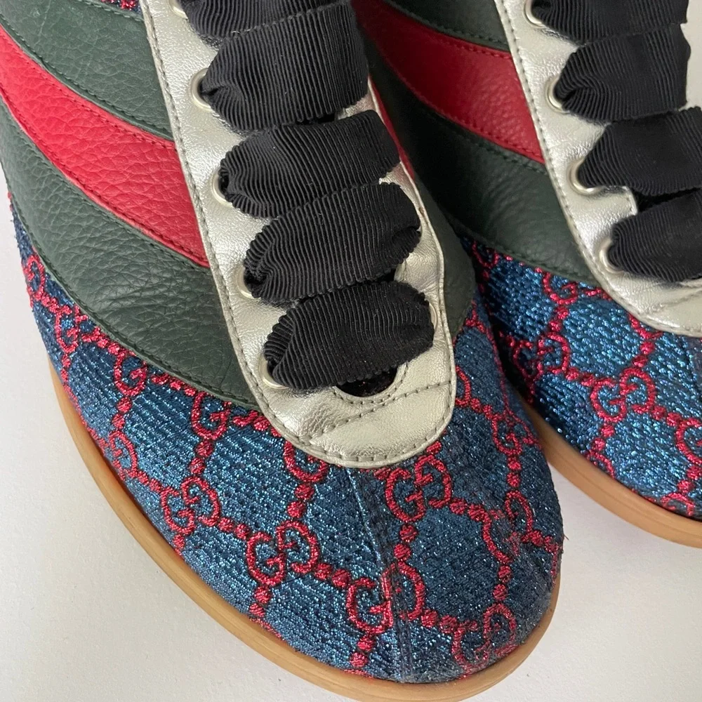 GUCCI lurex bowling sneakers - Picture 1 of 8